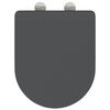 vidaXL Toilettensitz Anthrazit 44 x 36,4 x 3,4 cm Duroplast