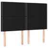 vidaXL Boxspringbett mit Matratze & LED Schwarz 140x200 cm Stoff