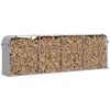 vidaXL Holzkorb Hellgrau 300 x 45 x 100 cm Verzinkter Stahl