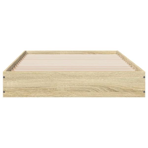 vidaXL Bettgestell ohne Matratze Sonoma-Eiche 90x200 cm Holzwerkstoff