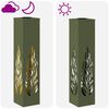 vidaXL Solar LED Weg Licht 2 pcs Olive Gr&uuml;n Kalt gewalzter Stahl
