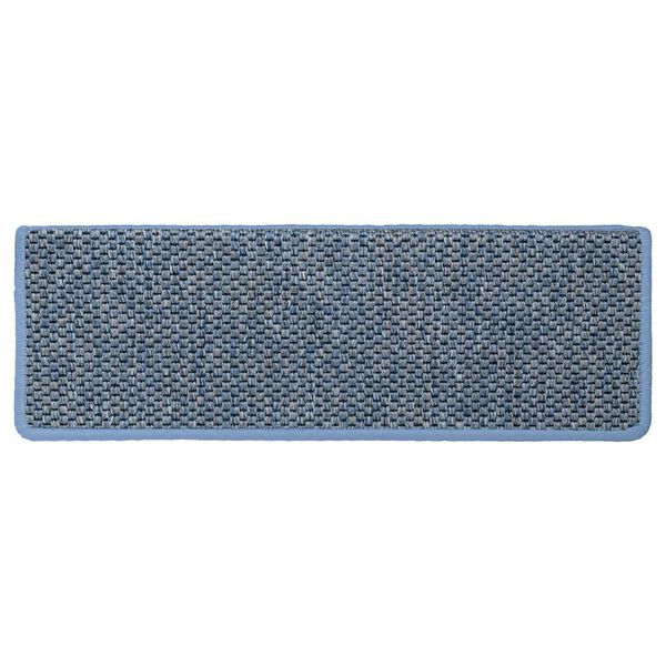 vidaXL Treppenmatten Selbstklebend Sisal-Optik 15 Stk. 65x21x4 cm Blau