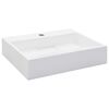 vidaXL Waschbecken 50 x 38 x 13 cm Mineralguss/Marmorguss Wei&szlig;