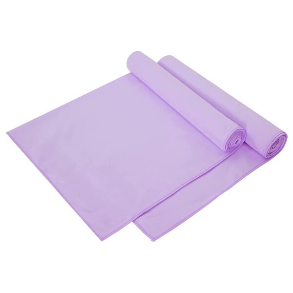 vidaXL Sporthandt&uuml;cher 2 pcs Lila 140 x 70 cm Polyester und Polyamid