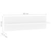 vidaXL Wandregale 2 Stk. Wei&szlig; 60x11,5x18 cm Holzwerkstoff