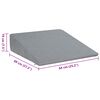 vidaXL Keil Kopfkissen Uni Grau 69 x 64 x 19 cm