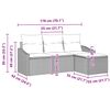 vidaXL Sofa Set mit Kissen mit Speicher 4 pcs Schwarz Poly-Rattan