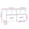 vidaXL TV-Schrank Wei&szlig; 80x36x50 cm Holzwerkstoff