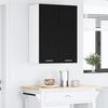 vidaXL H&auml;ngeschrank mit T&uuml;r Schwarze Eiche und Wei&szlig; 30 x 31 x 80 cm