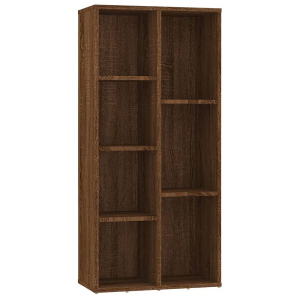 vidaXL B&uuml;cherschrank Braun Eichen-Optik 50x25x106 cm