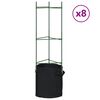 vidaXL Tomatenk&auml;fige mit Pflanzs&auml;cken 8 Stk. 116 cm Stahl und PP