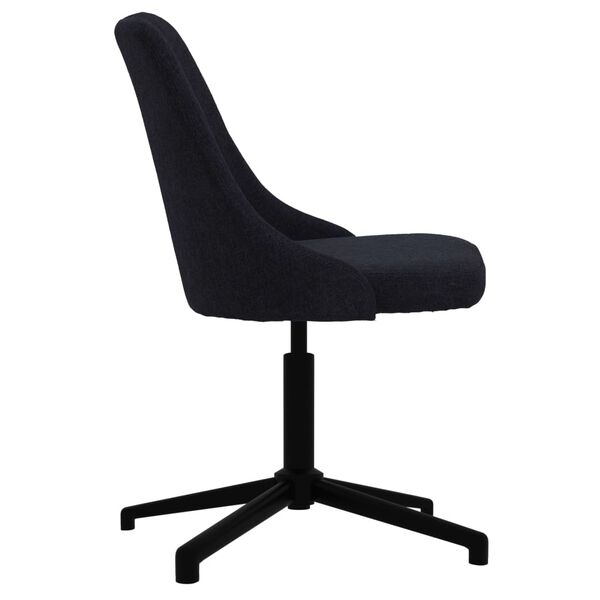 vidaXL Esszimmerst&uuml;hle 2 Stk. Drehbar Schwarz Stoff