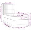 vidaXL Boxspringbett mit Matratze Blau 90x190 cm Stoff