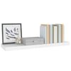 vidaXL Schweberegal Hochglanz-Wei&szlig; 80x23,5x3,8 cm MDF