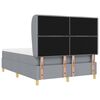 vidaXL Boxspringbett mit Matratze Dunkelgrau 90x190 cm Hellgrau Stoff