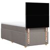 vidaXL Boxspringbett mit Matratze Taupe 90x200 cm Stoff