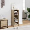 vidaXL Schuhschrank Sonoma-Eiche 31,5x35x90 cm Holzwerkstoff