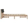 vidaXL Bettgestell Braun und Dunkelgrau 120 x 190 cm Massivholz Kiefer