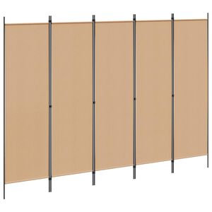 vidaXL 5-tlg. Raumteiler Schwarz 250x180 cm
