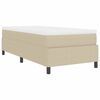 vidaXL Boxspringbett Hellgrau und Wei&szlig; 80 x 200 cm Cordstoff