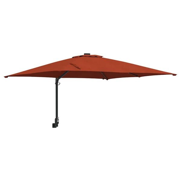vidaXL Gartenparasol Terrakotta 248,5 x 247,5 x 160 cm Stoff