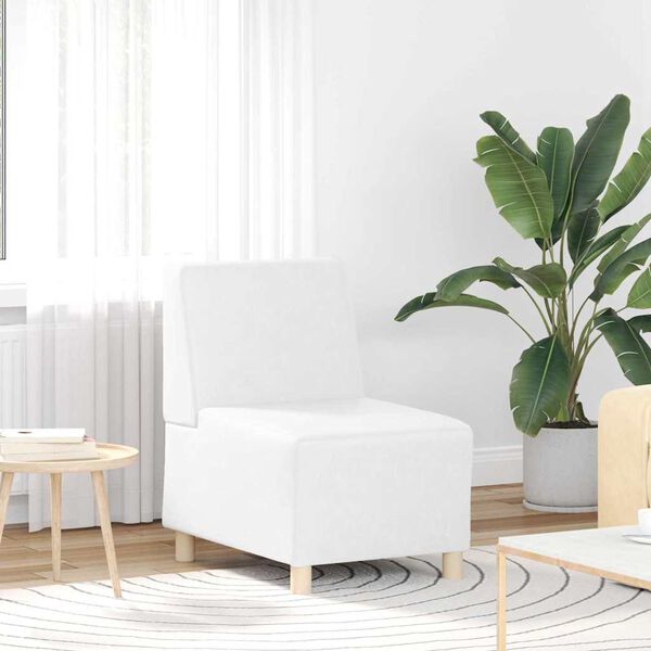 vidaXL Modulares Armfreies Sofa 3 pcs Wei&szlig; 55 x 74 x 82 cm Kunstleder
