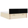 vidaXL Ottoman-Bett mit Matratzen Creme 160x200 cm Stoff