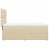 vidaXL Boxspringbett mit Matratze Creme 90x200 cm Stoff