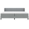 vidaXL Boxspringbett mit Matratze Hellgrau 200 x 200 cm Stoff