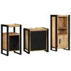 vidaXL Badezimmerm&ouml;bel Set mit Regal 3 pcs Braun Massivholz Mango