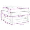 vidaXL Gartenhocker mit Kissen 2 Stk. Massivholz Douglasie