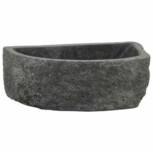 vidaXL Wandmontiertes Waschbecken Grau 45 x 35 x 15 cm Flussstein