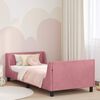 vidaXL Kinderbettgestell mit Kopfteil Rosa 90 x 200 cm Samt