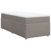 vidaXL Boxspringbett mit Matratze Taupe 100x200 cm Stoff