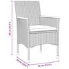 vidaXL Garten Essgruppe mit Kissen 5 pcs Grau Poly-Rattan