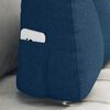 vidaXL R&uuml;cken Kissen Blau 60 x 24 x 50 cm Stoff