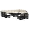 vidaXL Gartensofa-set 13 stk. Schwarz Poly-Rattan