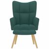 vidaXL Relaxsessel mit Hocker Dunkelgr&uuml;n Stoff