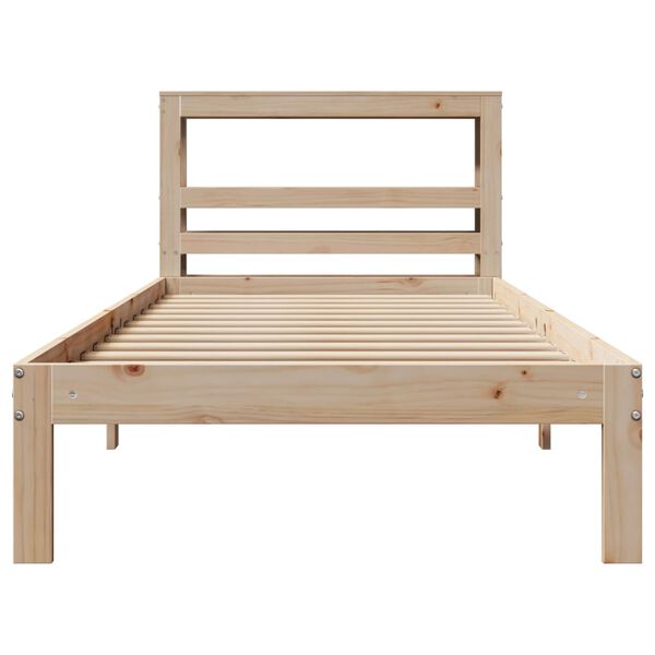 vidaXL Bettgestell mit Kopfteil ohne Matratze 90x200 cm