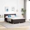 vidaXL Boxspringbett mit Matratze Dunkelbraun 190 x 140 cm Polyester