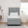 vidaXL Boxspringbett mit Matratze Hellgrau 90 x 190 cm Stoff