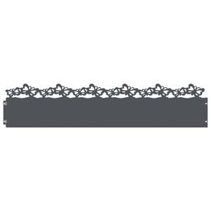 vidaXL Rasenkanten 10 pcs Anthrazit 103 x 0,05 x 22 cm Stahl