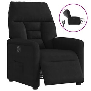 vidaXL Relaxsessel Elektrisch Schwarz Mikrofasergewebe