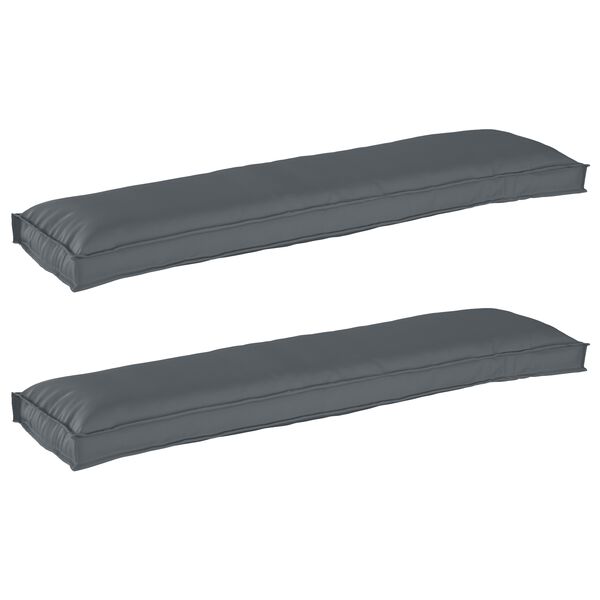 vidaXL Palettenkissenset 2 pcs Anthrazit 150 x 40 x 8 cm Oxford-Stoff