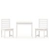 vidaXL 3-tlg. Garten-Bistro-Set Wei&szlig; Massivholz Kiefer