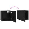 vidaXL TV-Schrankset 8 pcs Schwarz Eichen-Optik Holzwerkstoff