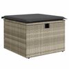 vidaXL Sofa Set mit Kissen 7 pcs Hellgrau und Grau Poly-Rattan