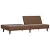 vidaXL Schlafsofa 2-Sitzer Braun Kunstleder