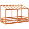 vidaXL Kinderbett mit Dach Wachsbraun 90x200 cm Massivholz Kiefer