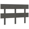 vidaXL Kopfteil Grau 124x3x81 cm Massivholz Kiefer